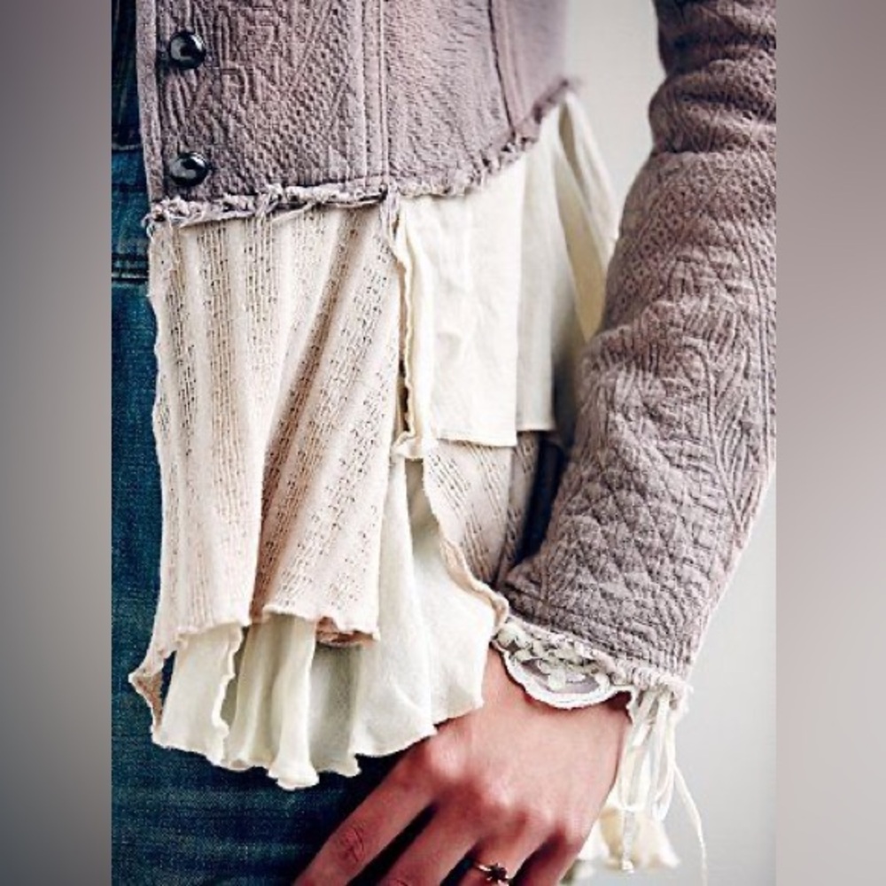 Free People Military Ruffles Jacket - Picture 5 of 13